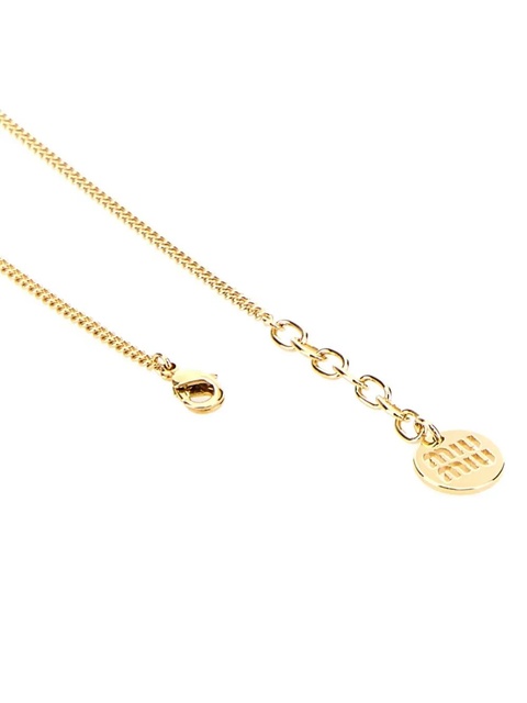 Miu Miu logo-plaque bracelet - Gold - zdjęcie produktu nr 2