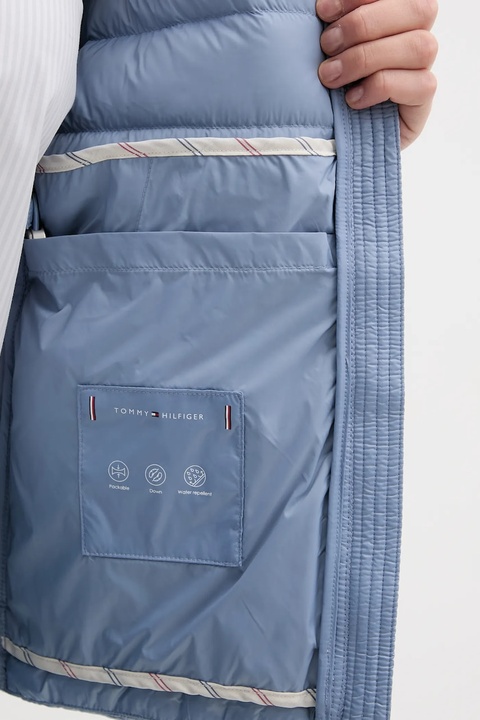 Tommy Hilfiger kurtka puchowa kolor niebieski przejściowa WW0WW46788 - zdjęcie produktu nr 2