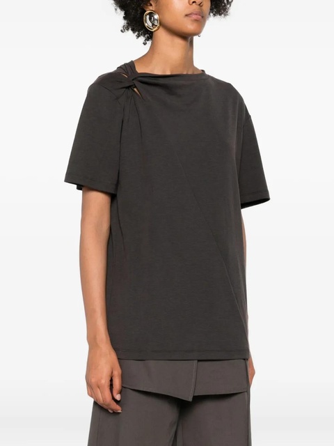 Eleh knotted-shoulder top - Grey - zdjęcie produktu nr 2