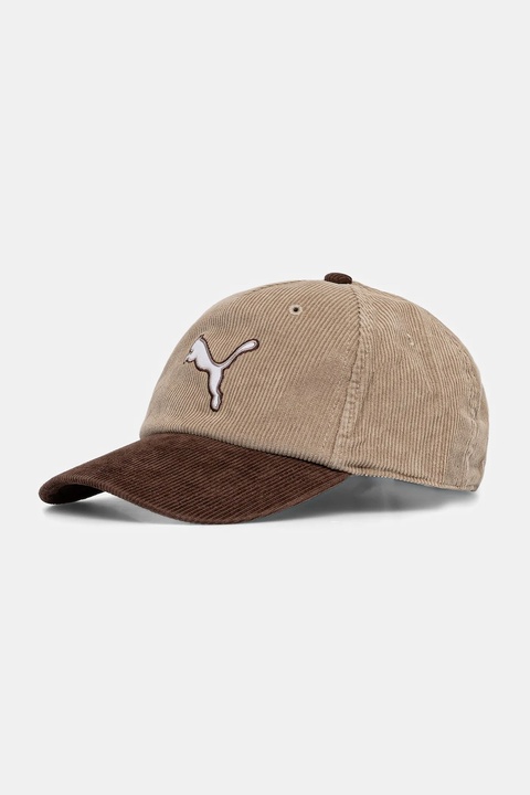 Puma czapka z daszkiem sztruksowa kolor beżowy 26384 - zdjęcie produktu nr 1