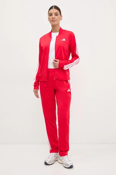adidas dres 3-Stripes damski kolor czerwony JD2684 - zdjęcie produktu nr 1