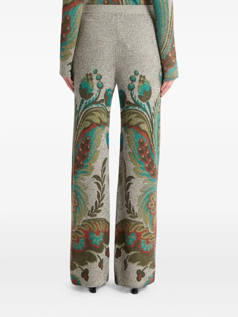 ETRO ribbed paisley-print trousers - Grey - zdjęcie produktu nr 1