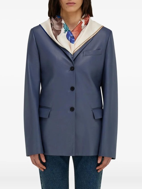 Ferragamo Anemone-print silk scarf - Blue - zdjęcie produktu nr 2