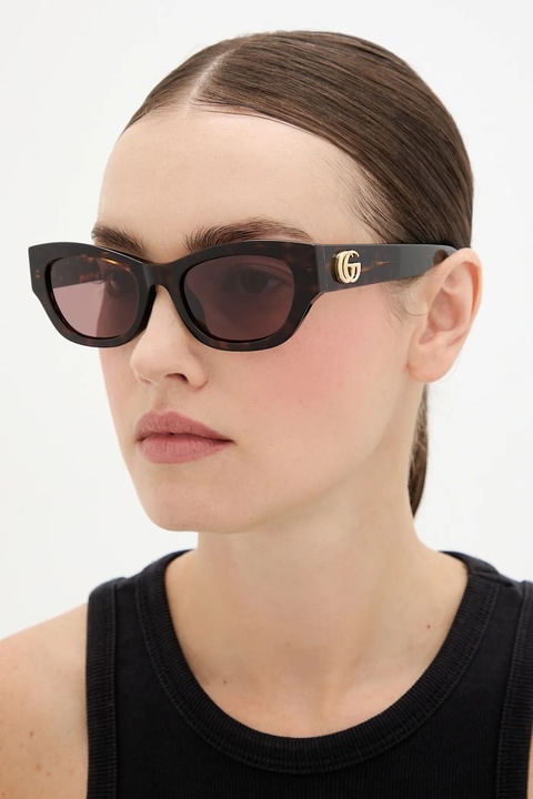 Gucci okulary przeciwsłoneczne damskie kolor brązowy GG1954SA - zdjęcie produktu nr 1