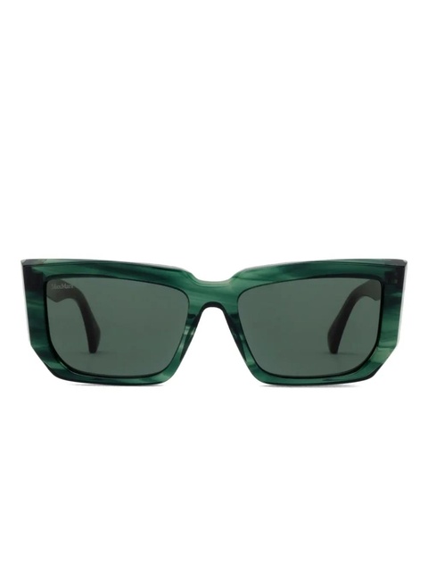 Max Mara Eyewear MM0126 striped geometric sunglasses - Green - zdjęcie produktu nr 1