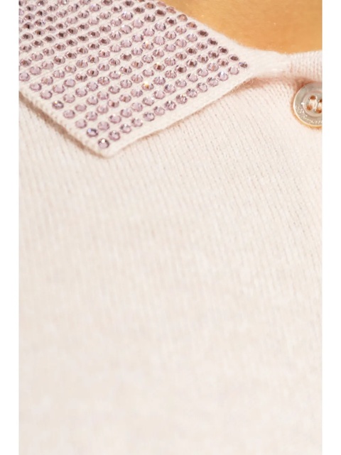 Blumarine rhinestone-embelished polo shirt - Pink - zdjęcie produktu nr 2
