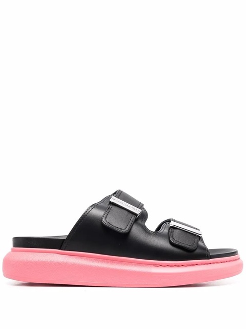 Alexander McQueen Double-strap two-tone 50mm sandals - Black - zdjęcie produktu nr 1