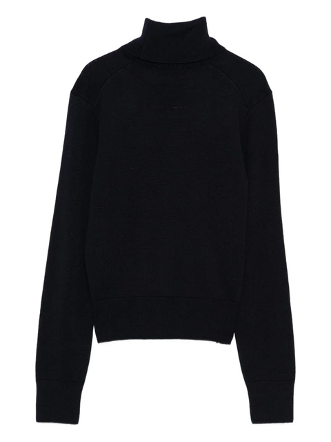 AMI Paris heart-logo turtleneck sweater - Black - zdjęcie produktu nr 1