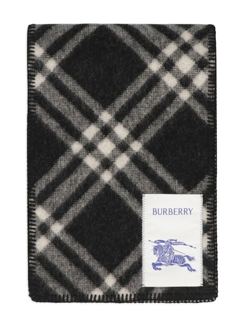Burberry checked wool scarf - Black - zdjęcie produktu nr 1