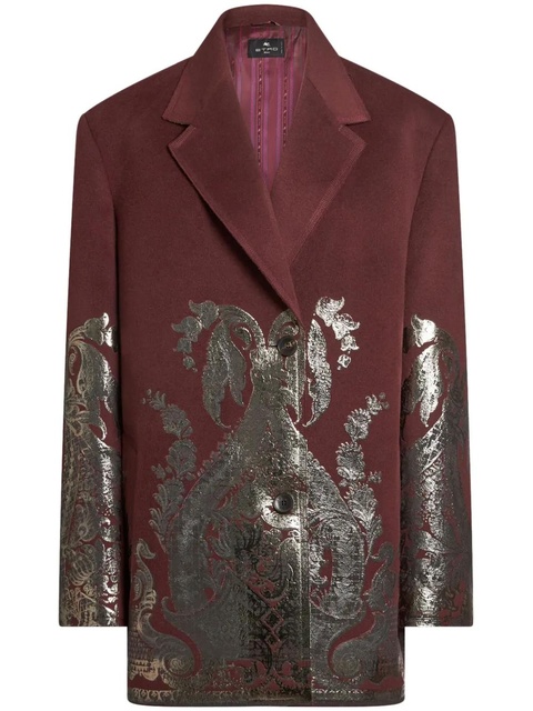ETRO metallic-paisley jacket - Red - zdjęcie produktu nr 1