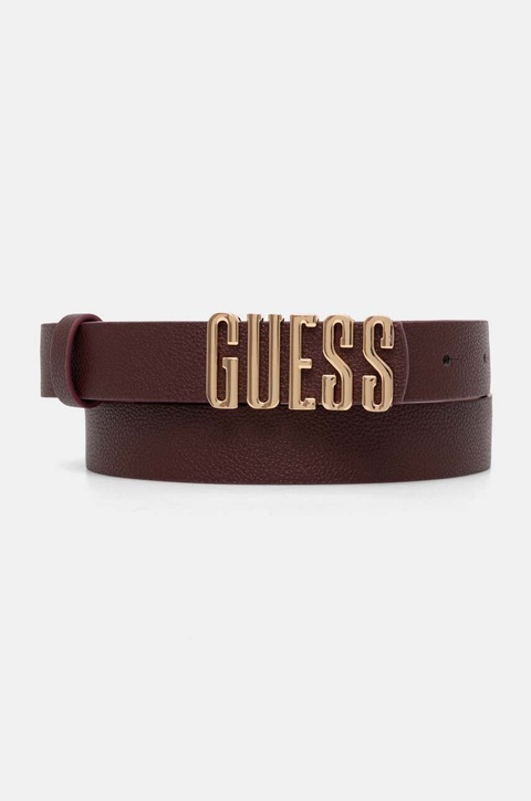 Guess pasek MERDIAN damski kolor bordowy BW9114 P4225 - zdjęcie produktu nr 1