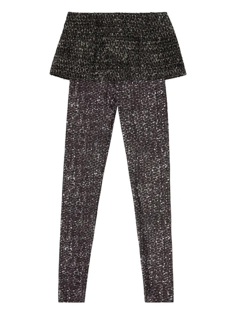 Diesel textured-panelled leggings - Grey - zdjęcie produktu nr 1