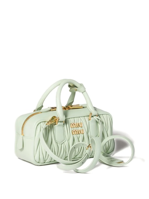 Miu Miu Arcadie matelassé leather tote bag - Green - zdjęcie produktu nr 2