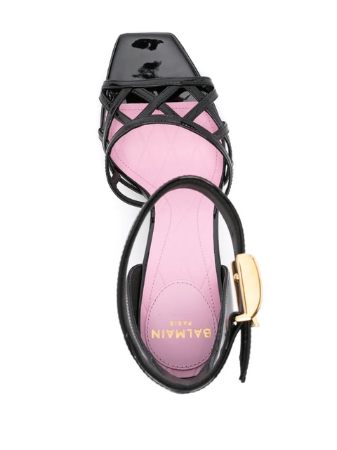 Balmain Uma patent-leather sandals - Black - zdjęcie produktu nr 2
