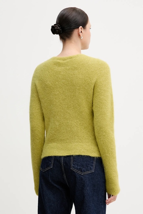 Sandro Ferrone kardigan z dodatkiem alpaki damski kolor zielony S9YBFNESPOLO - zdjęcie produktu nr 1