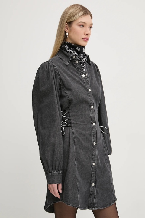 Karl Lagerfeld Jeans sukienka kolor szary mini dopasowana A1W13004 - zdjęcie produktu nr 1