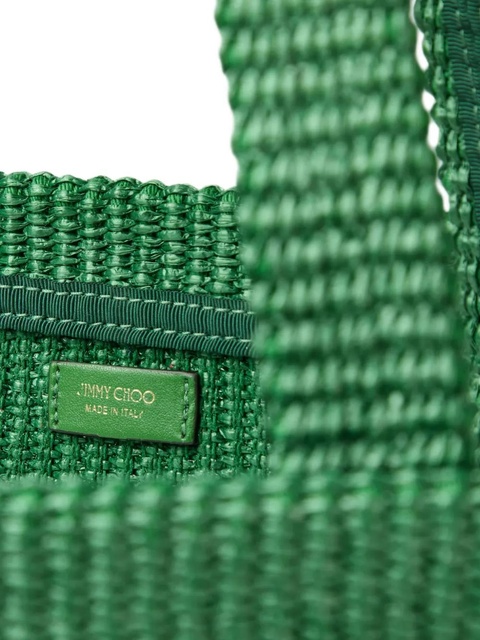 Jimmy Choo logo-embroidered tote bag - Green - zdjęcie produktu nr 2