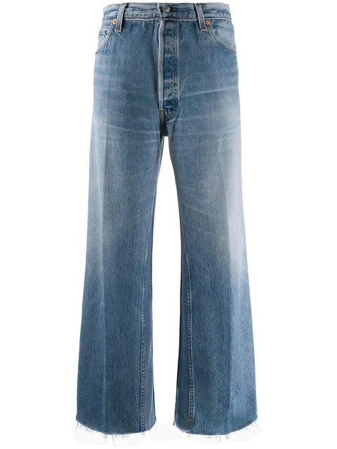 RE/DONE straight-leg cropped jeans - Blue - zdjęcie produktu nr 1