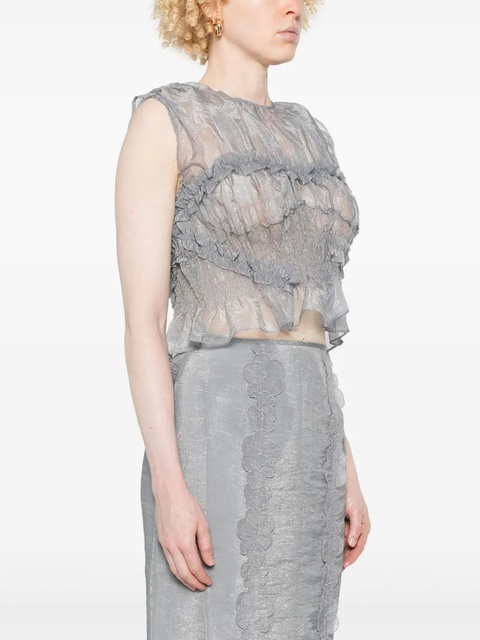 Cecilie Bahnsen Uphi top - Grey - zdjęcie produktu nr 2
