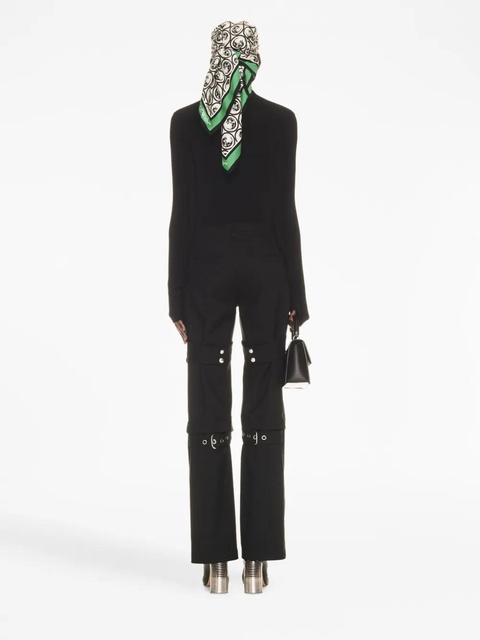 Off-White buckle-detail cargo pants - Black - zdjęcie produktu nr 2
