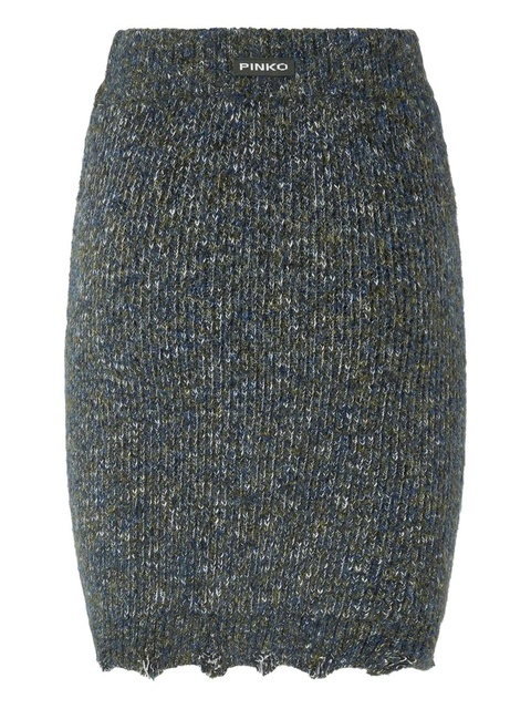 PINKO cable-knit embellished skirt - Green - zdjęcie produktu nr 2