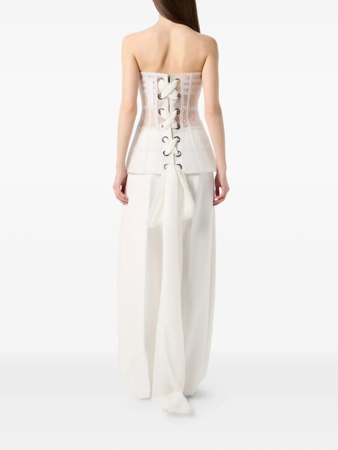 Blumarine strapless-neckline top - White - zdjęcie produktu nr 2