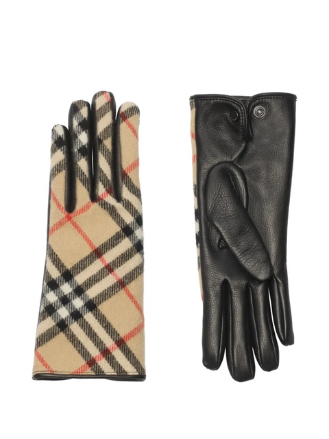 Burberry check-pattern gloves - Neutrals - zdjęcie produktu nr 2