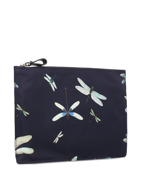 Valentino Garavani dragonfly-print clutch bag - Black - zdjęcie produktu nr 1