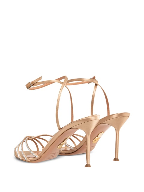 Aquazzura crystal-embellished slingback sandals - Neutrals - zdjęcie produktu nr 2