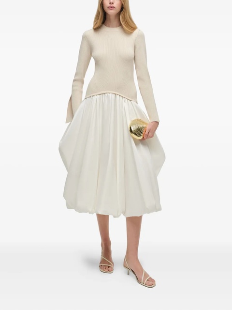 Simkhai knit-top balloon-skirt midi dress - Neutrals - zdjęcie produktu nr 2