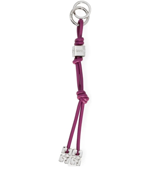 GANNI logo-charm keyring - Purple - zdjęcie produktu nr 1