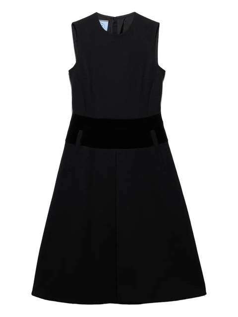Prada flared welt-pocket midi dress - Black - zdjęcie produktu nr 1