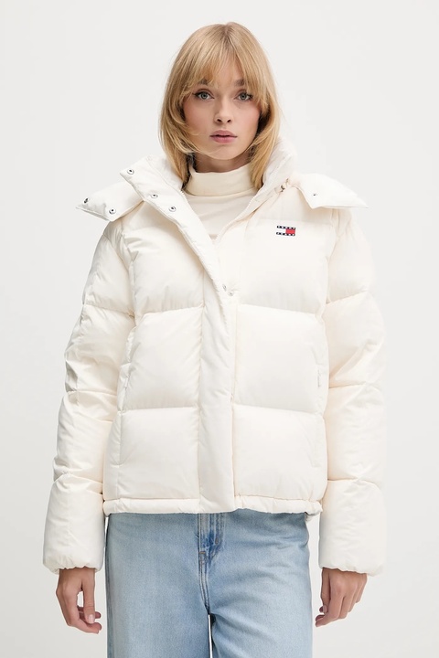 Tommy Jeans kurtka puchowa kolor beżowy zimowa DW0DW21623 - zdjęcie produktu nr 1