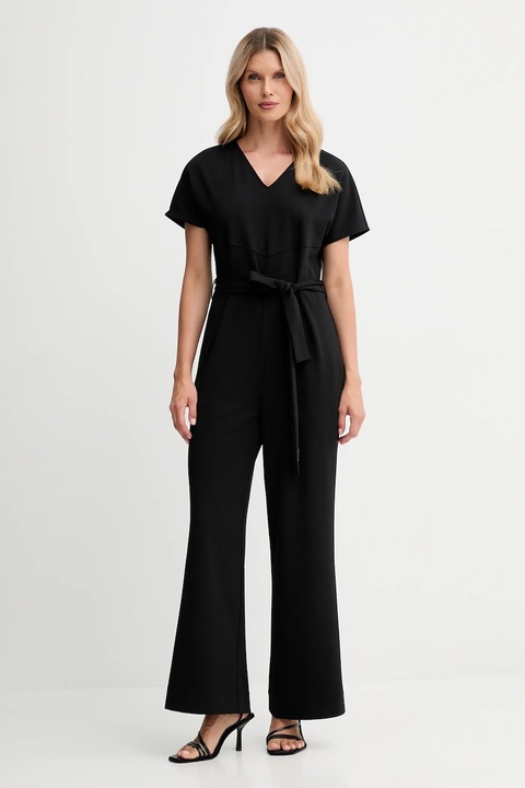 Calvin Klein kombinezon kolor czarny z dekoltem w szpic LV044D065G - zdjęcie produktu nr 1