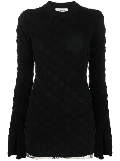 AMBUSH textured logo-hem knit jumper - Black - zdjęcie produktu nr 1