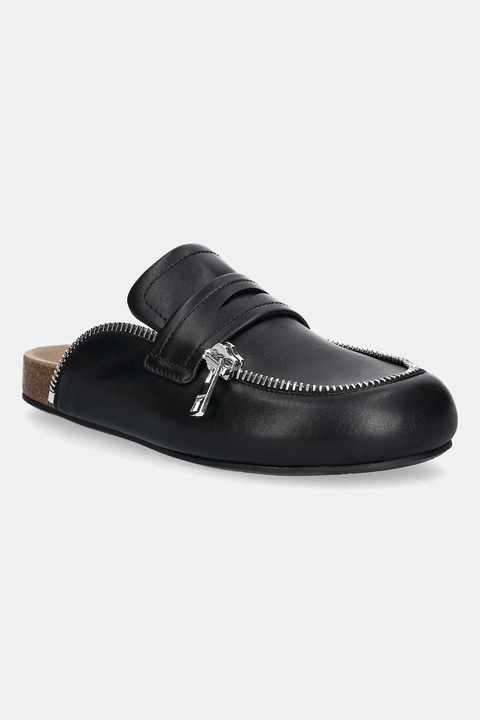 JW Anderson klapki skórzane Biker Loafer damskie kolor czarny LF0071 LA0268 999 - zdjęcie produktu nr 1
