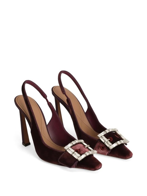 Dolce & Gabbana crystal-buckle slingback pumps - Red - zdjęcie produktu nr 2
