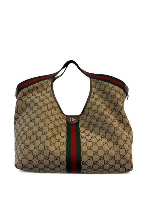 Gucci large Giglio gg-motif striped tote bag - Neutrals - zdjęcie produktu nr 1