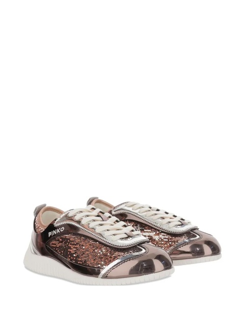 PINKO sequin-embellished low top sneakers - Brown - zdjęcie produktu nr 2