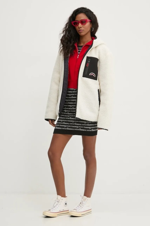 Tommy Jeans kardigan z domieszką wełny kolor czerwony DW0DW19886 - zdjęcie produktu nr 2
