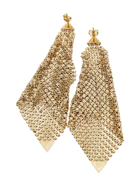 Rabanne gold-tone chain mesh earrings - zdjęcie produktu nr 1