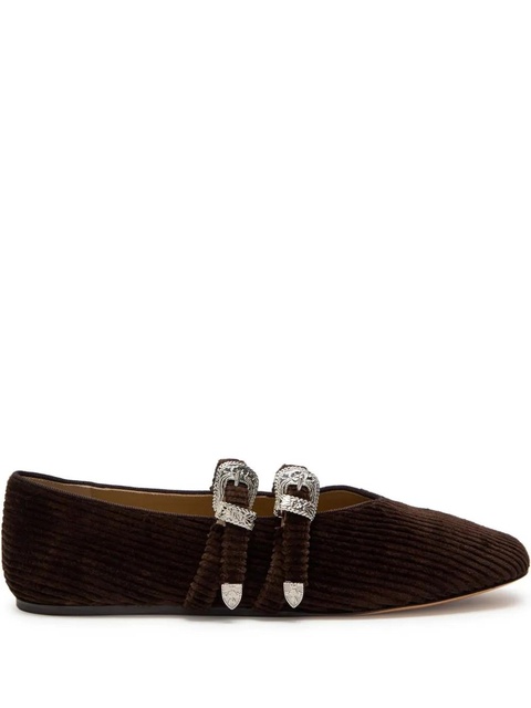 Le Monde Beryl Claudia buckle ballet flats - Brown - zdjęcie produktu nr 1