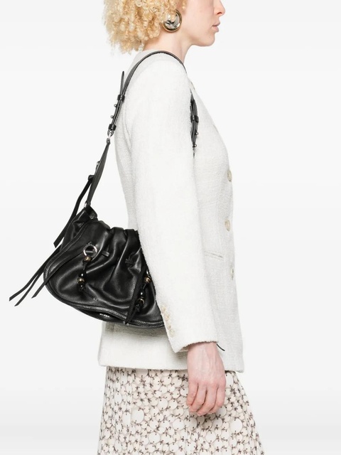 ISABEL MARANT pleated-detail drawstring shoulder bag - Black - zdjęcie produktu nr 2
