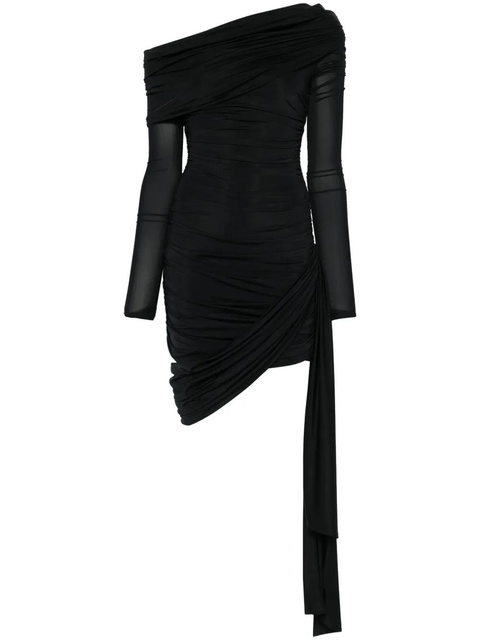 Blumarine sash-detail draped mini dress - Black - zdjęcie produktu nr 1