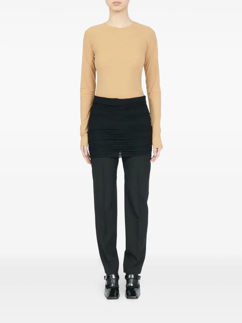MM6 Maison Margiela draped-layer trousers - Black - zdjęcie produktu nr 2