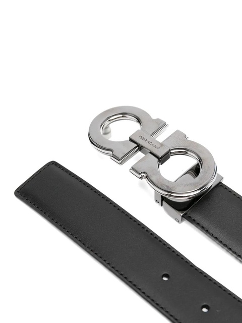 Ferragamo Gancini buckle leather belt - Black - zdjęcie produktu nr 2