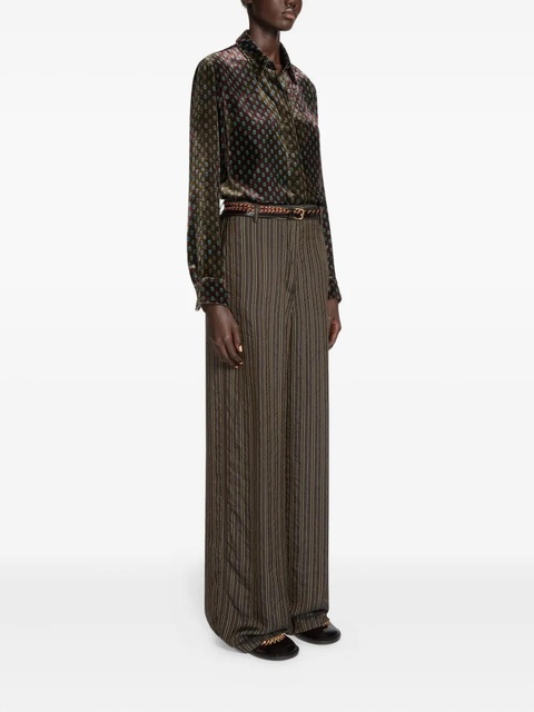 DRIES VAN NOTEN striped trousers - Brown - zdjęcie produktu nr 2