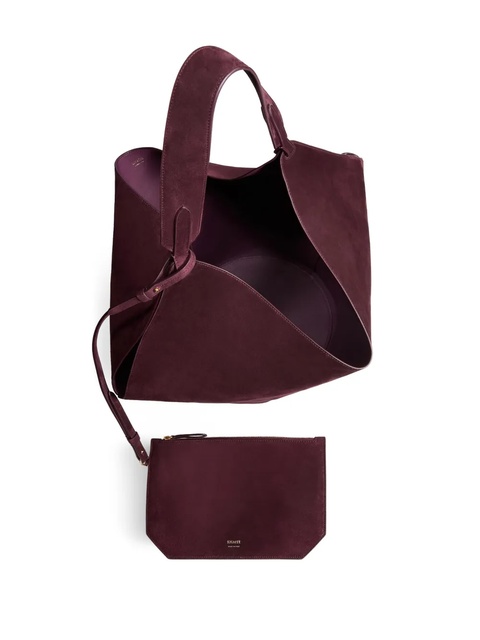 KHAITE Lotus medium leather tote bag - Red - zdjęcie produktu nr 2