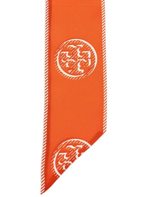 Tory Burch printed silk neck scarf - Orange - zdjęcie produktu nr 1