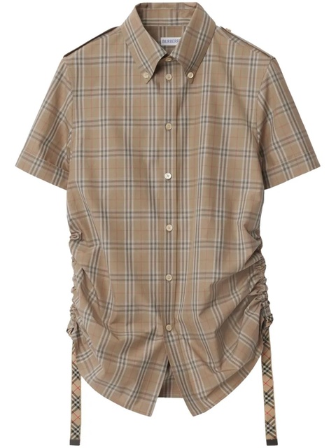 Burberry checkered cotton shirt - Neutrals - zdjęcie produktu nr 1